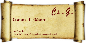 Csepeli Gábor névjegykártya